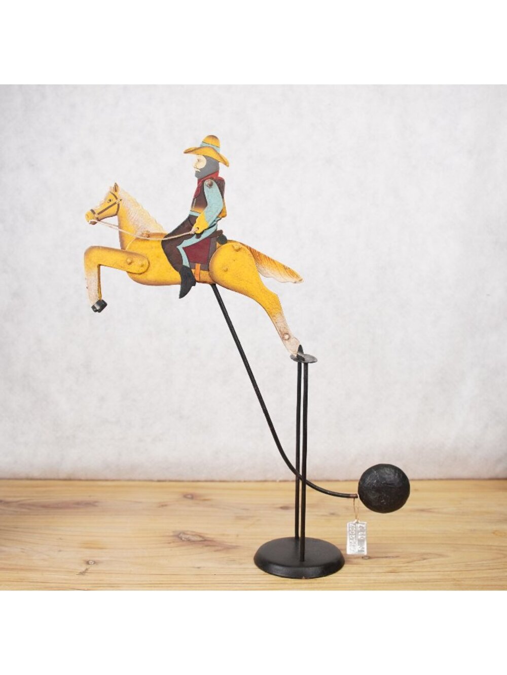 VTG Authentic Models Cowboy and Horse Pendulum Balance Toy Sculpture W/ Stand